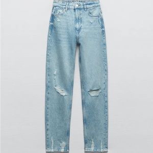 HIGH-WAISTED Z1975 RIPPED MOM FIT JEANS